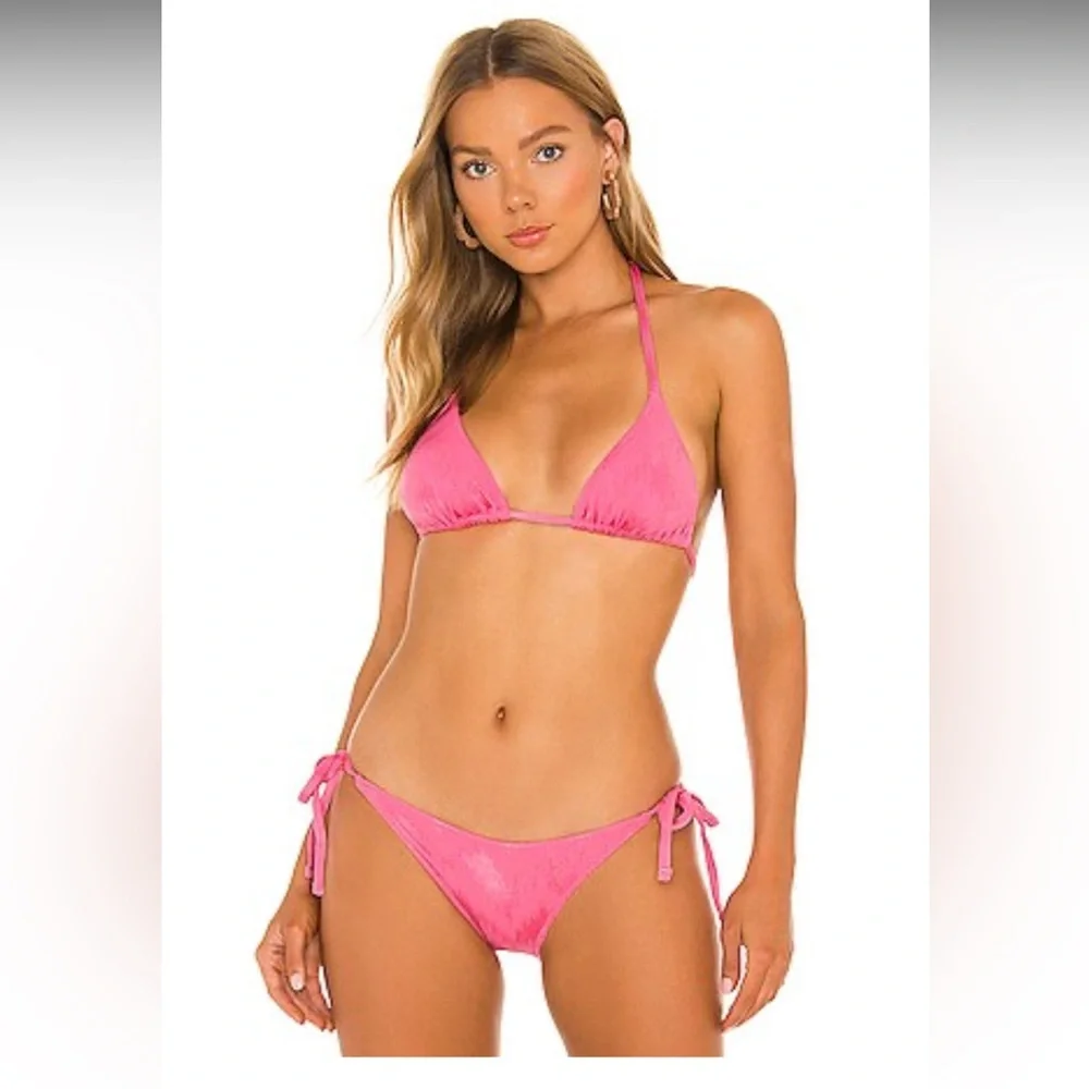 SOLID & STRIPED iris bikini set in watermelon - Picture 1 of 4